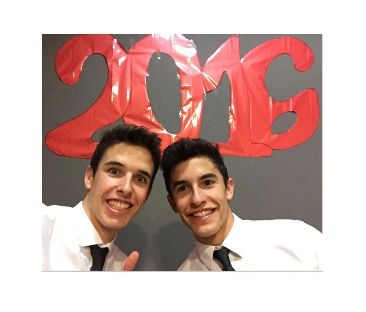 Marc Márquez comenzó el 2016 junto a su hermano Álex.