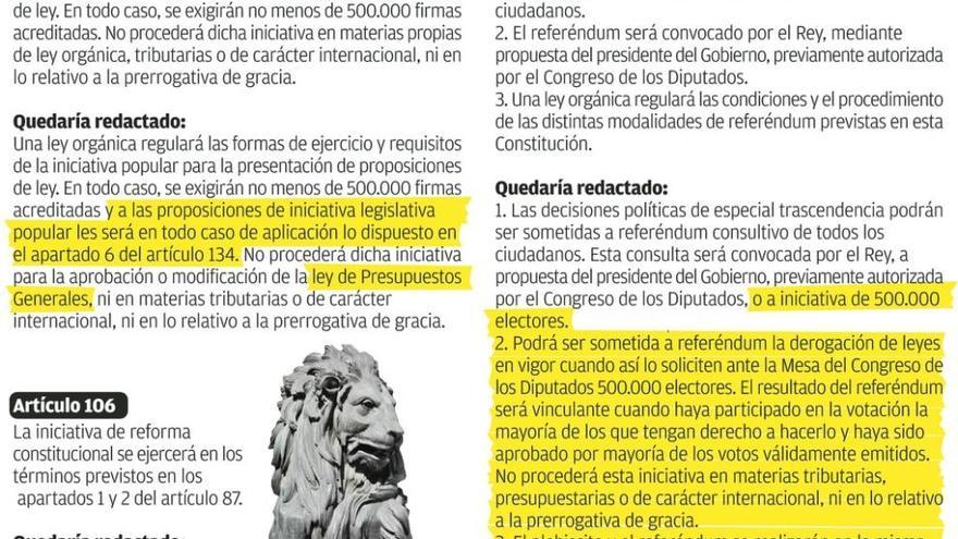 Asturias, pionera en pedir un cambio de la Constitución que facilite los referéndum