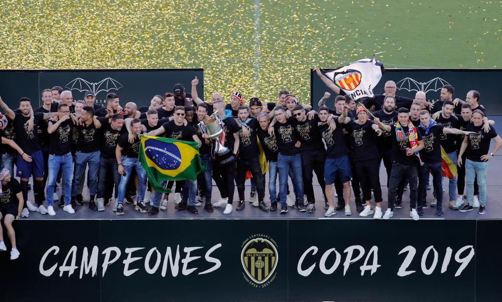 Celebración del Valencia CF campeón de Copa