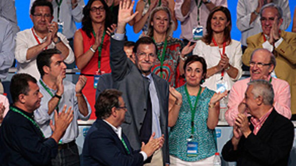 El presidente del Gobierno, Mariano Rajoy, este sábado, en la clausura del congreso del PP andaluz.