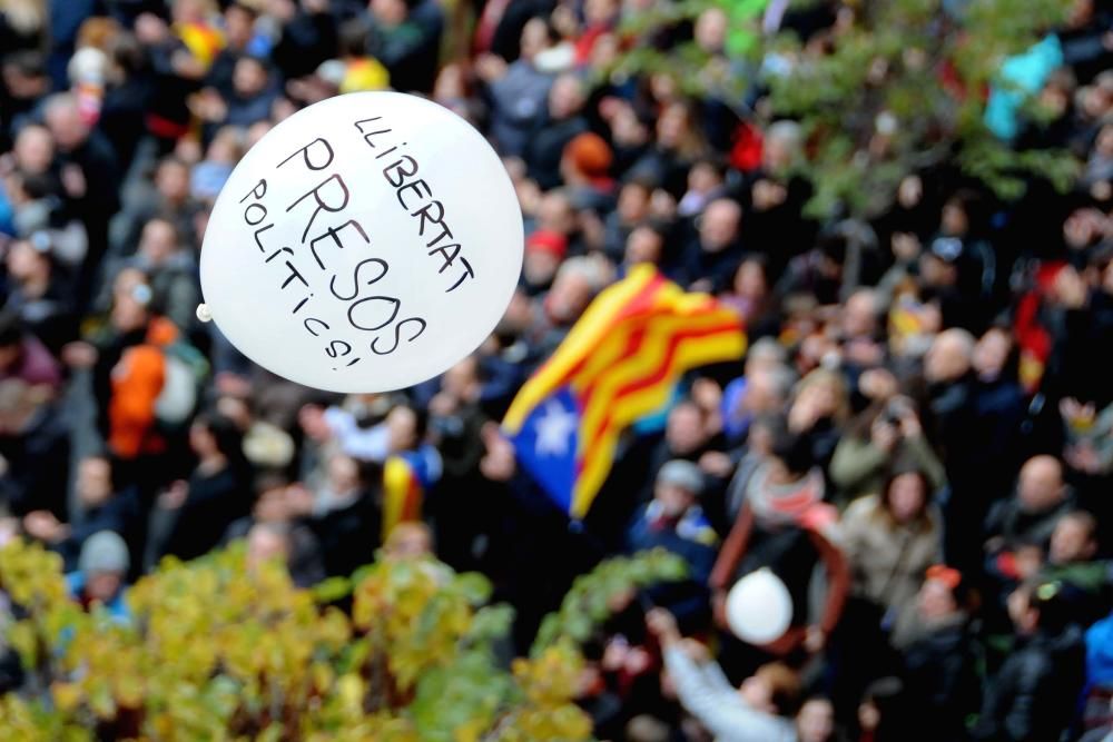 Manifestació per l'empresonament dels exconsellers, a Manresa