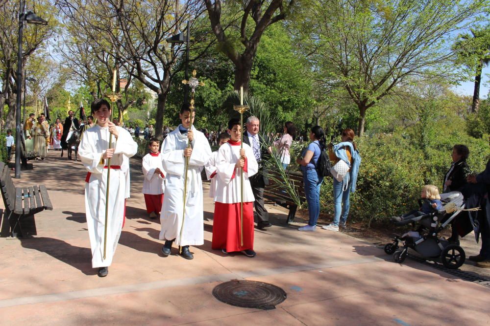 Procesión en Beniferri, con Jesús en borriquillo