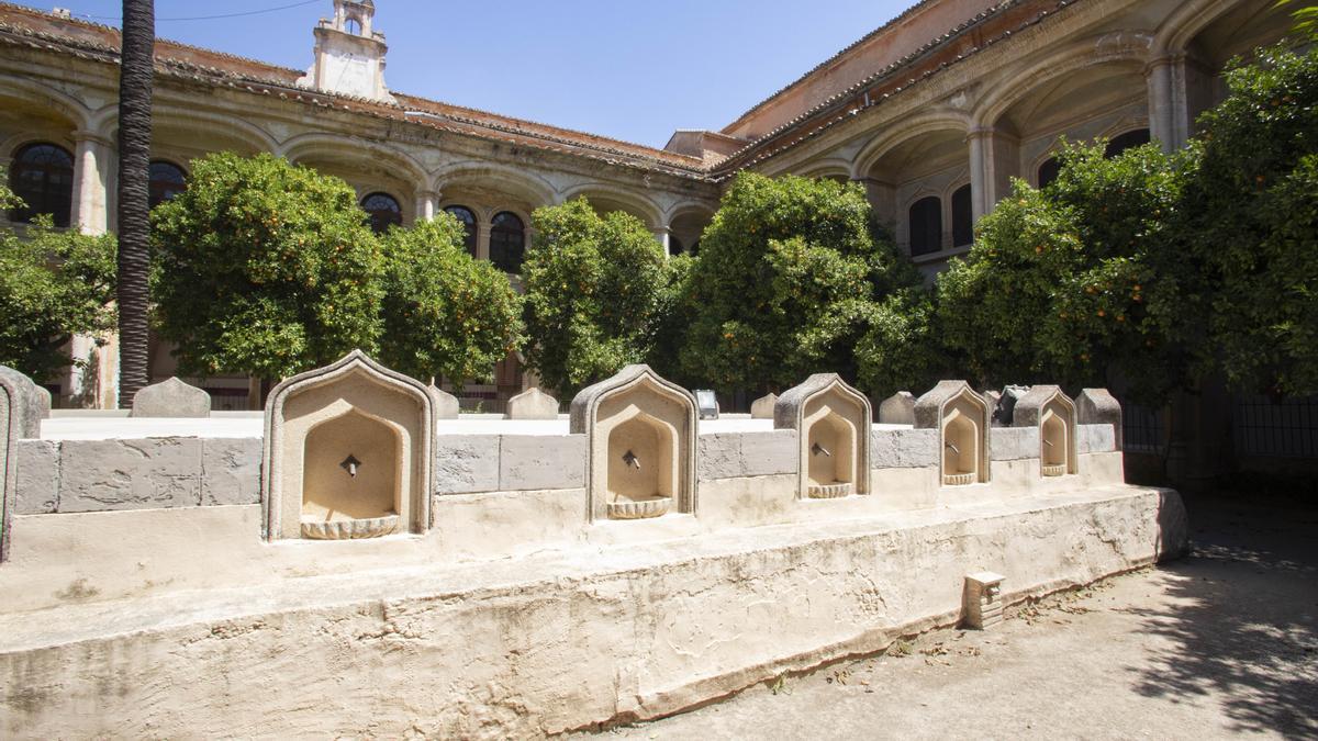 Los caños de la fuente de Sant Jeroni de Cotalba. 