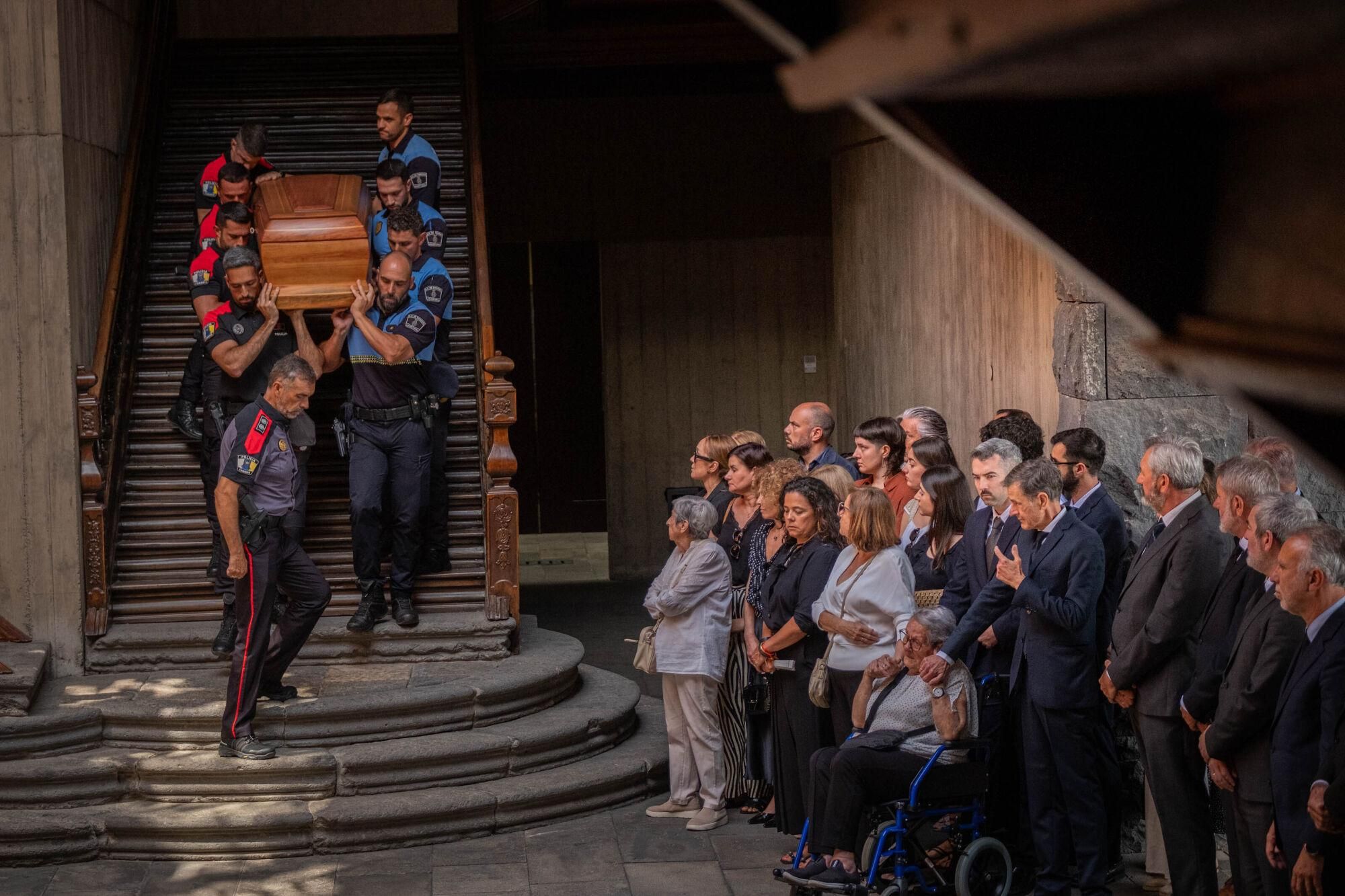 Funeral de Manuel Hermoso en Santa Cruz de Tenerife.