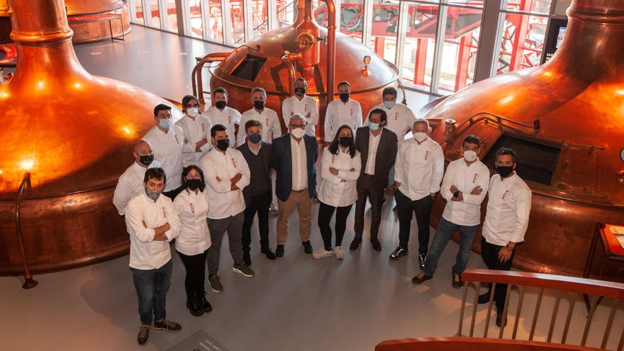 Encuentro con cocineros del grupo Nove en el Museo Estrella Galicia