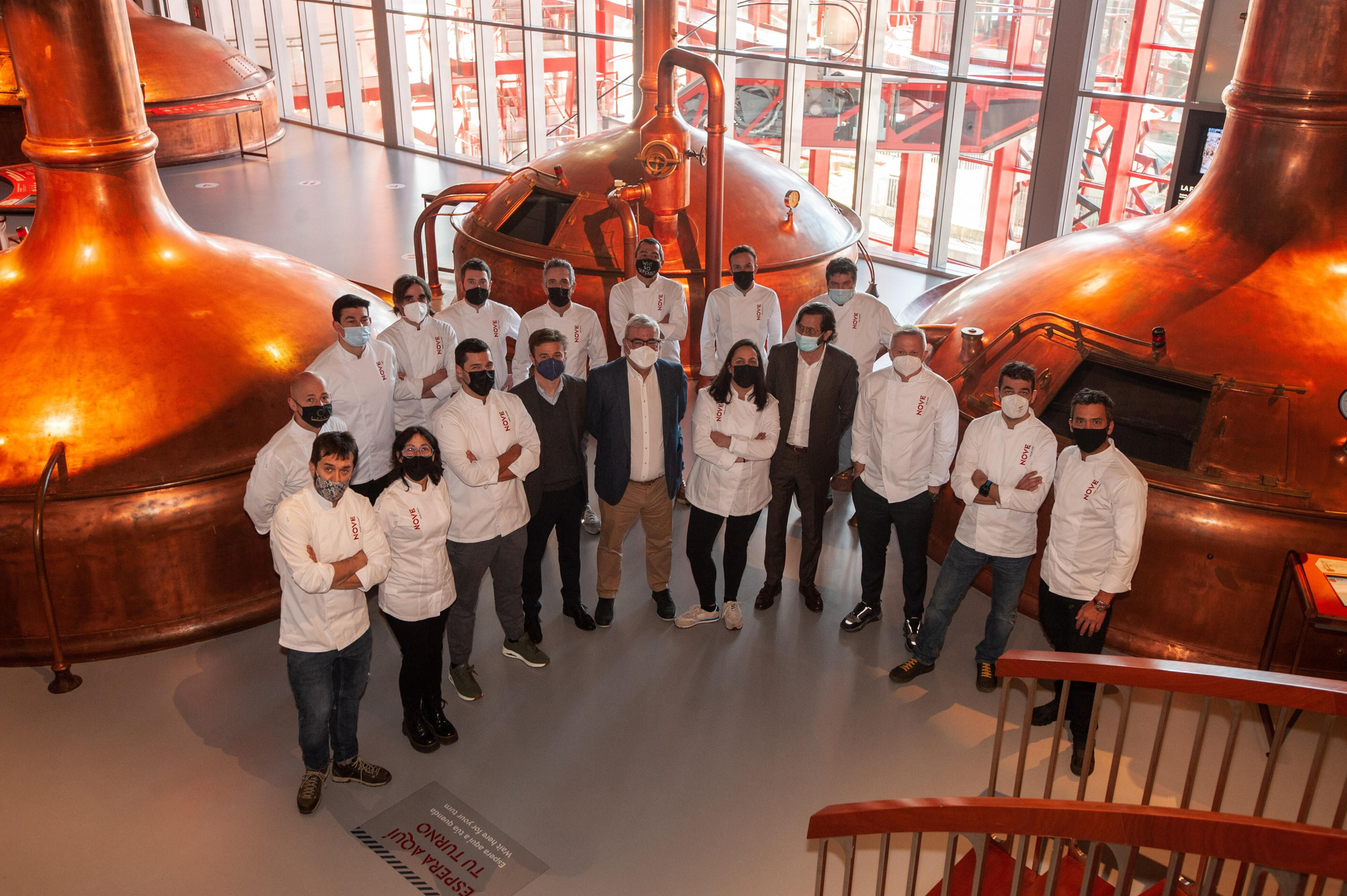 Encuentro con cocineros del grupo Nove en el Museo Estrella Galicia