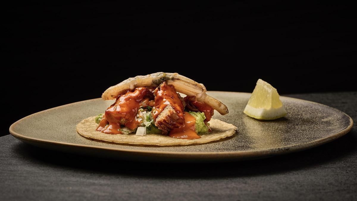 El taco de navajas y zarajos de Can Chan Chán (Madrid).