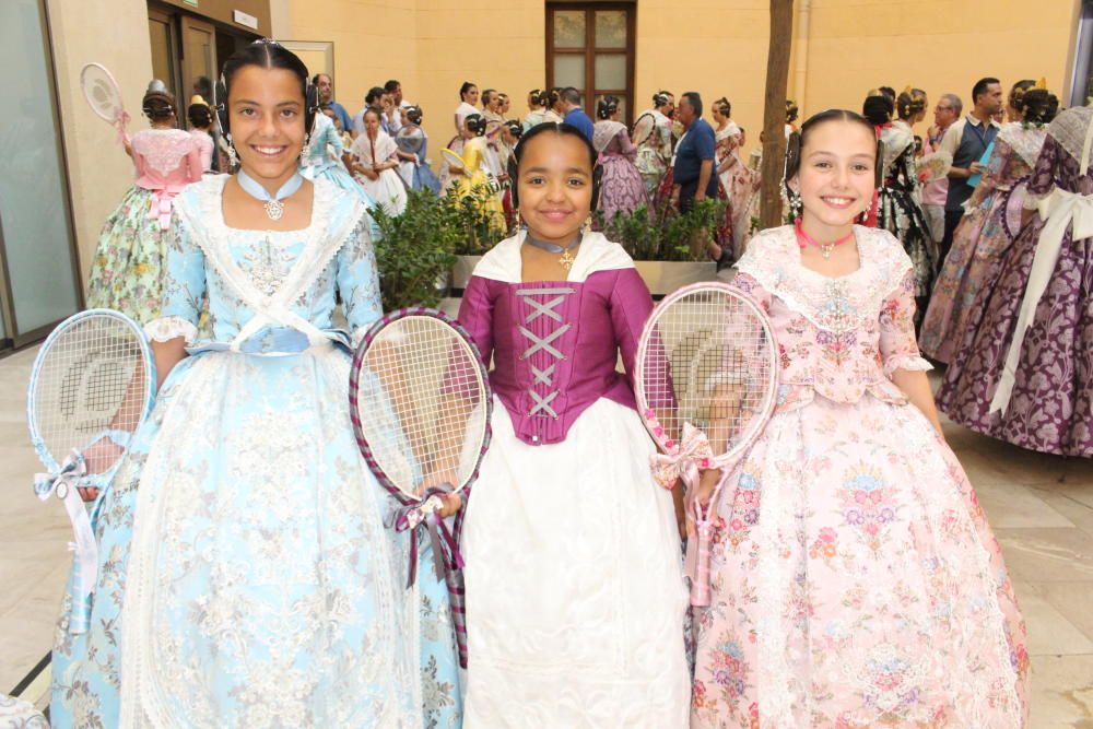 Las aspirantes a fallera mayor 2020 en la Batalla de Flores