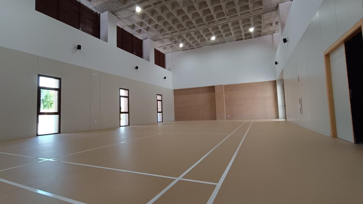 El gimnasio del nuevo colegio Doctor Calatayud de Aspe.