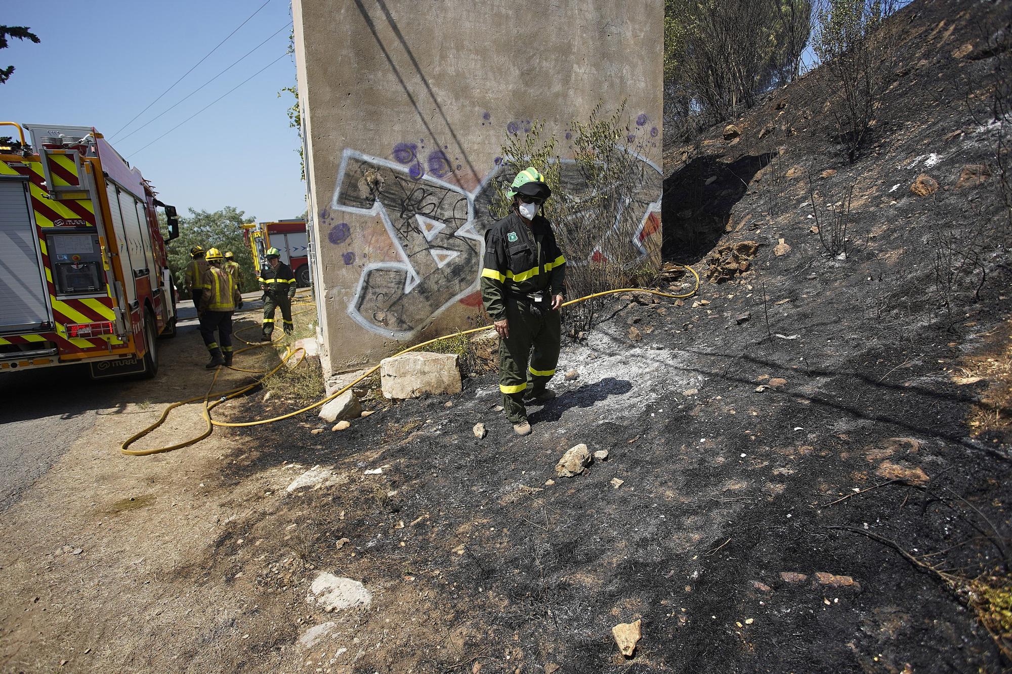 Incendi de vegetació a Girona