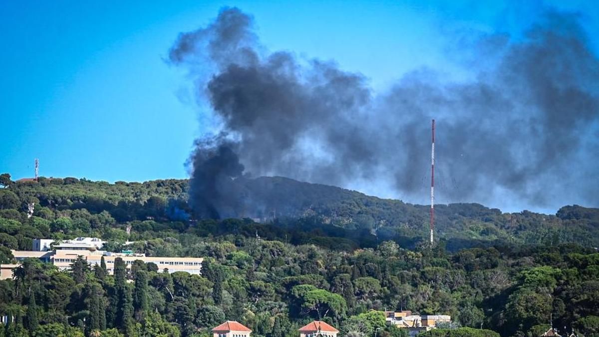 Incendio en Montjuic