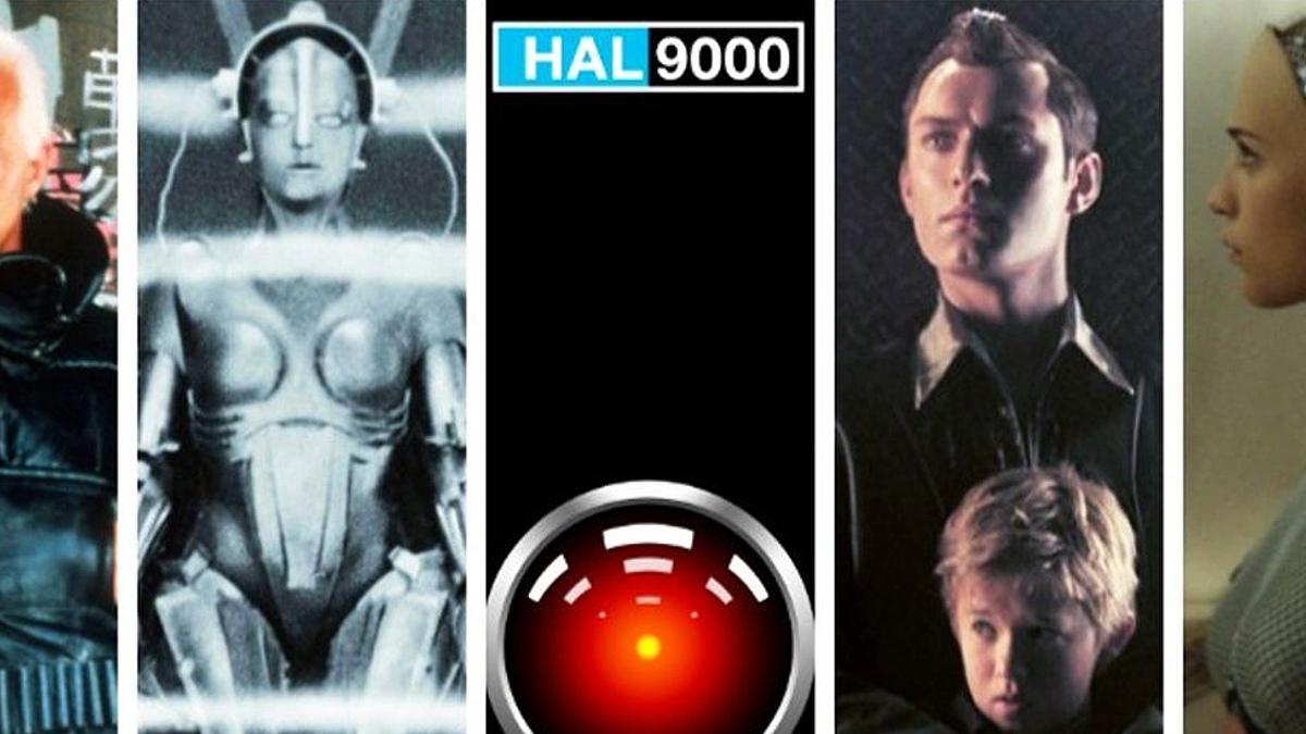 Imágenes de 'Blade runner', 'Metrópoli'’, '2001: una odisea del espacio', 'A.I. (Inteligencia Artificial)' y 'Ex machina'.