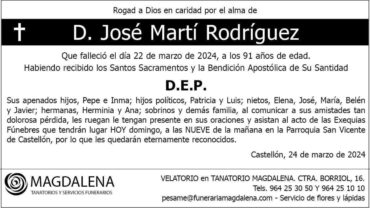 D. José Martí Rodríguez