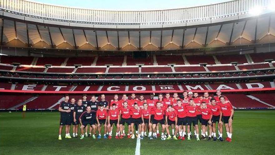 Primer entrenamiento del Atlético de Madrid en el Wanda Metropolitano.