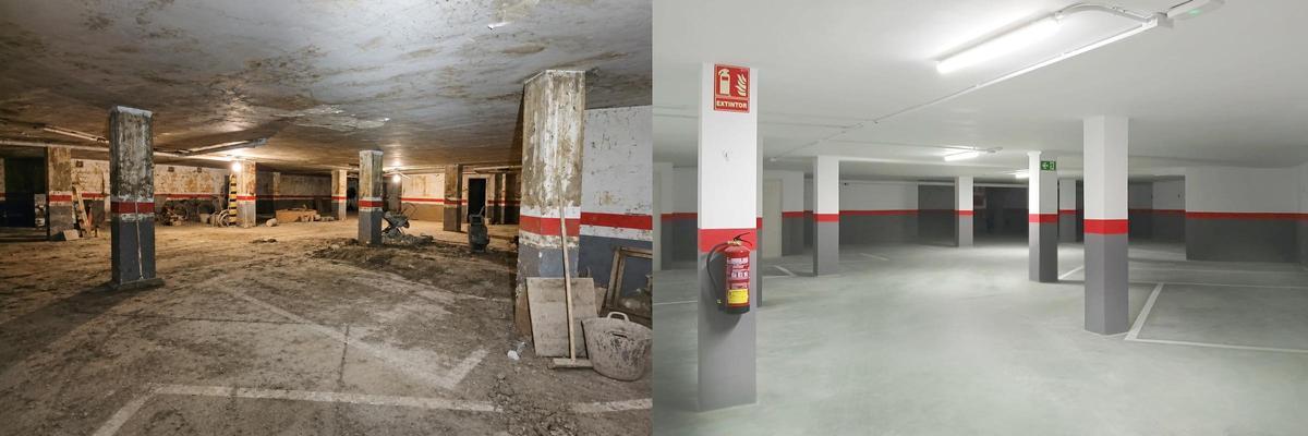 Varios momentos de los trabajos de reconstrucción tras la DANA de Valencia.