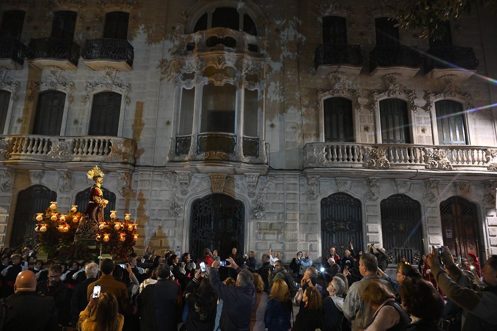 La Cofradía California procesiona con el Cristo del Prendimiento y la Virgen del Primer Dolor