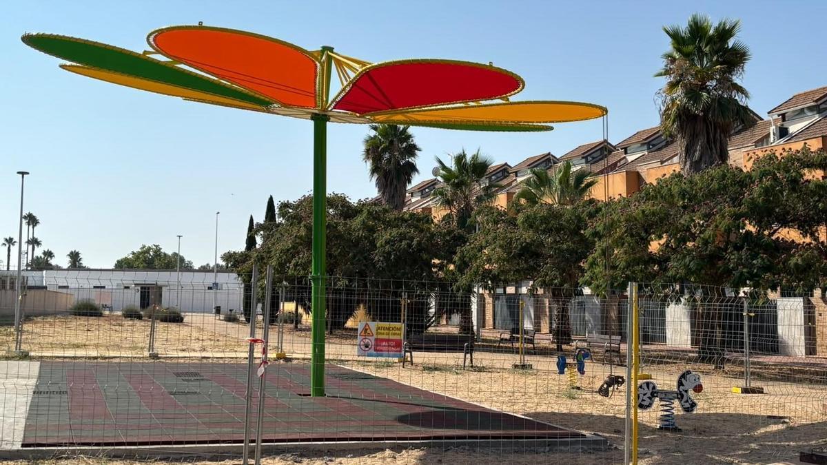 Actual aspecto en obras de mejora del Parque del Orgullo.