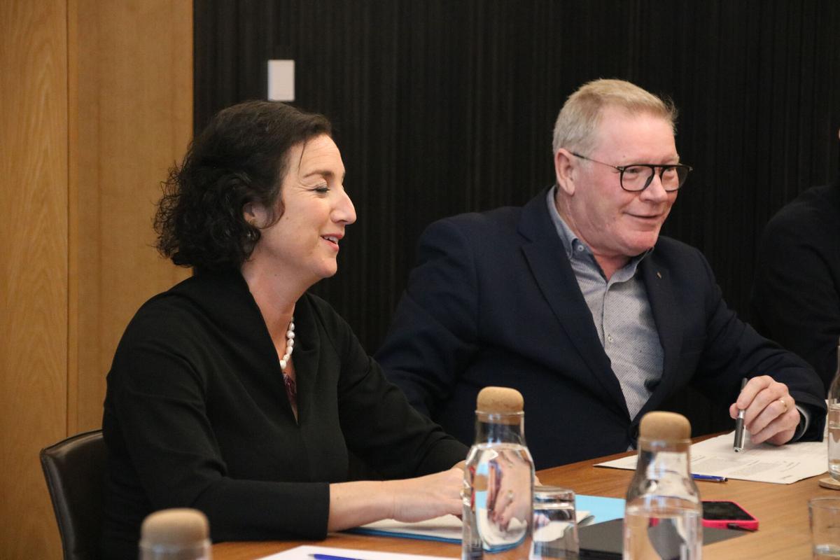 La consellera d'Economia i Finances, Alícia Romero, en la reunió dels Comuns amb el Departament d'Economia per als pressupostos