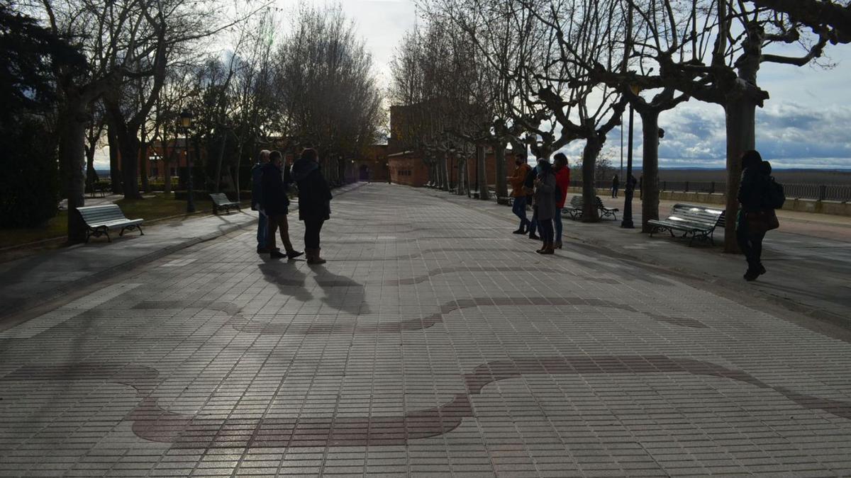 Paseos de la Mota de Benavente, con la Torre del Caracol al fondo. | E. P.