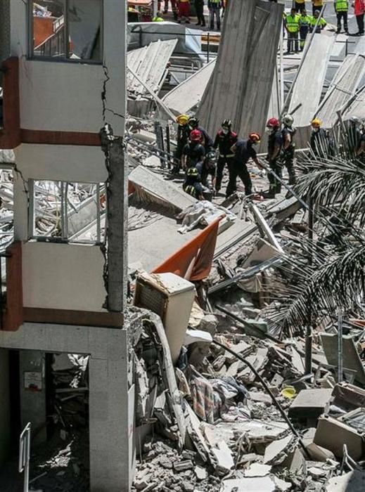 Derrumbe de un edificio de viviendas en Los Cristianos