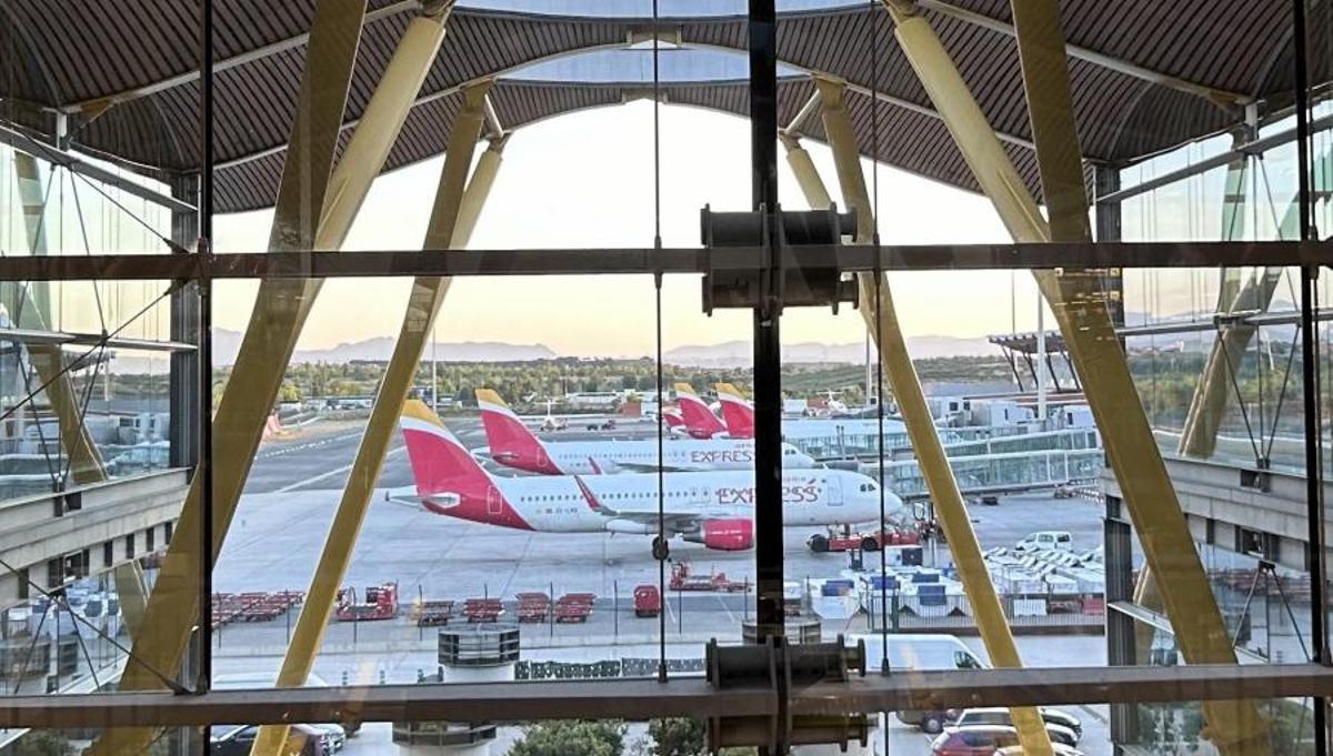 Aviones de Iberia en el aeropuerto de Barajas