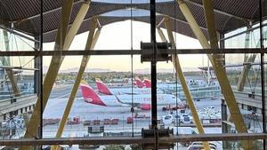 Aviones de Iberia en el aeropuerto de Barajas