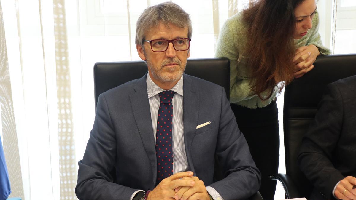 Luis Alberto Marín, consejero de Economía y Hacienda, este jueves en la Asamblea.