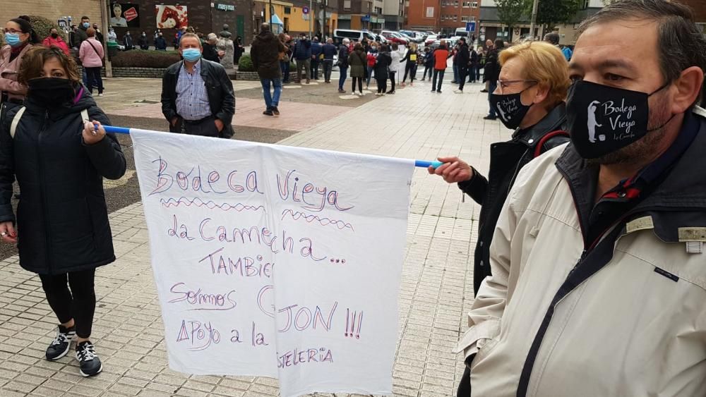 Protesta en Gijón de la hostelería local