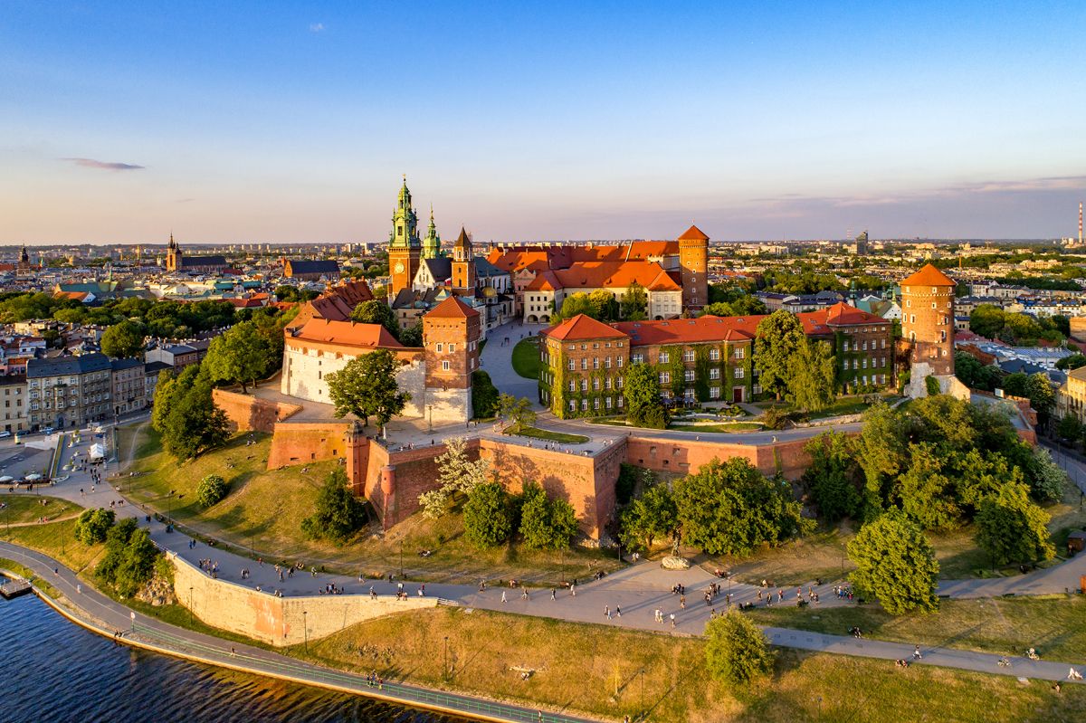 Cracovia vista desde el aire