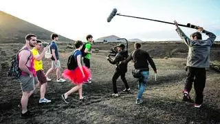 Transición escrita en lava