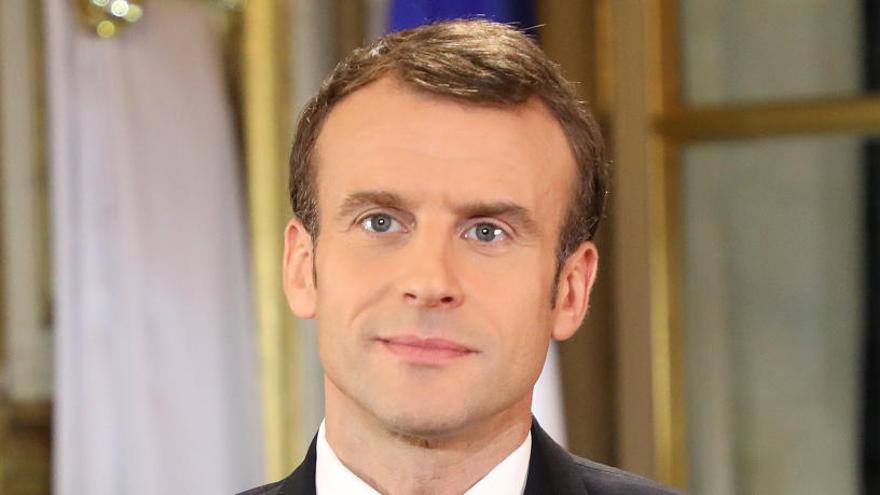 El president francès Emmanuel Macron durant un discurs desembre