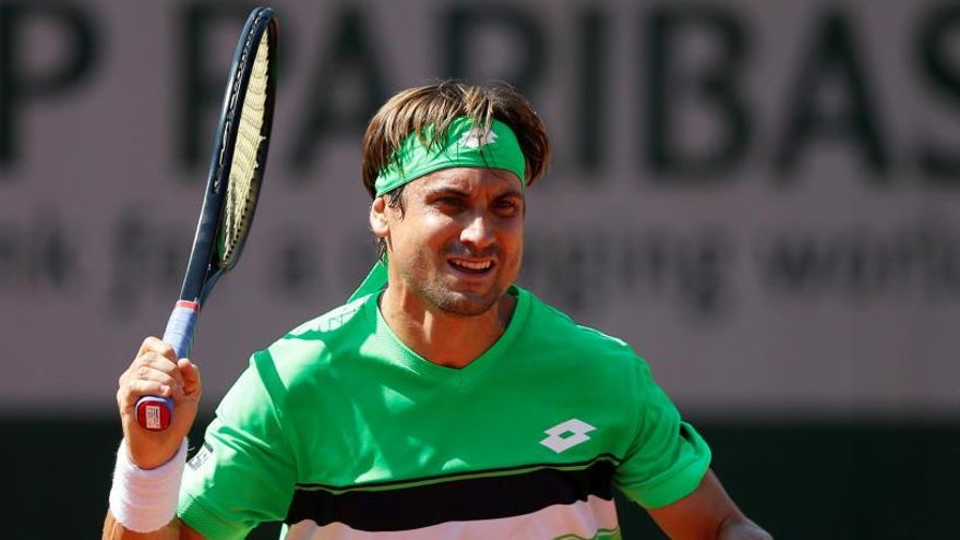 David Ferrer, durante el partido ante Feliciano.