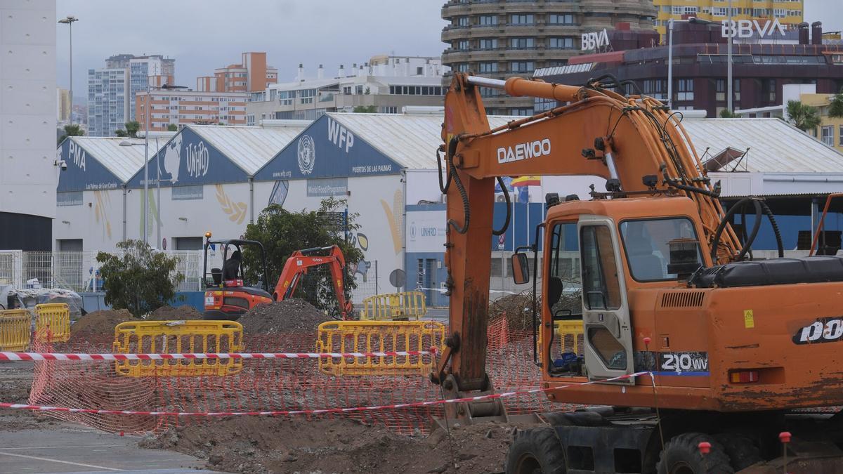 Inicio de los trabajos del parque urbano del Puerto de Las Palmas