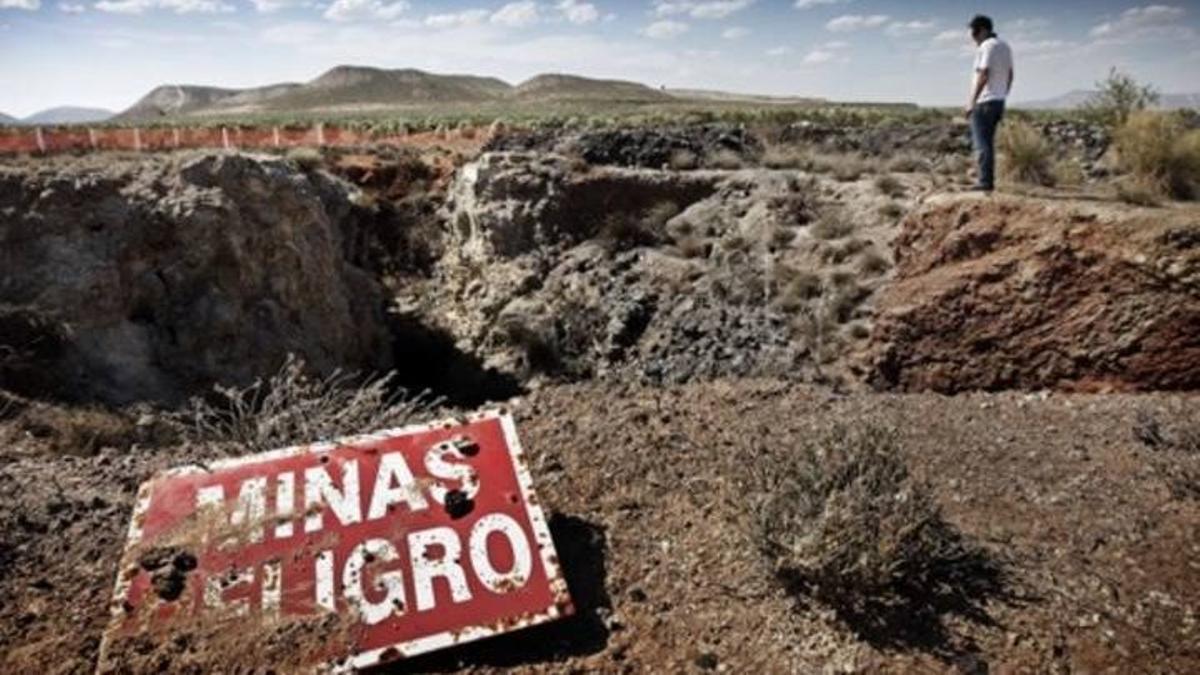 La vieja mina de hierro de Villena, en una imagen de archivo.