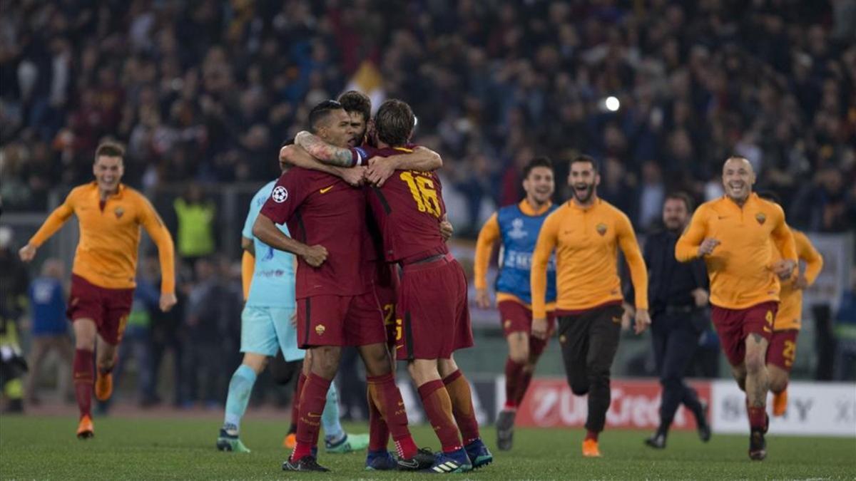 La Roma, sorprendente semifinalista tras eliminar al Barça