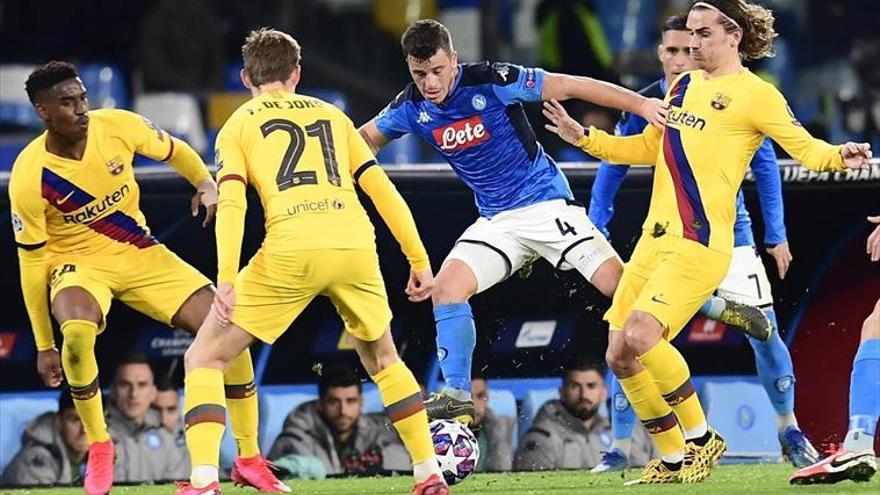 Una igualada demasiado cara para el Barcelona en San Paolo