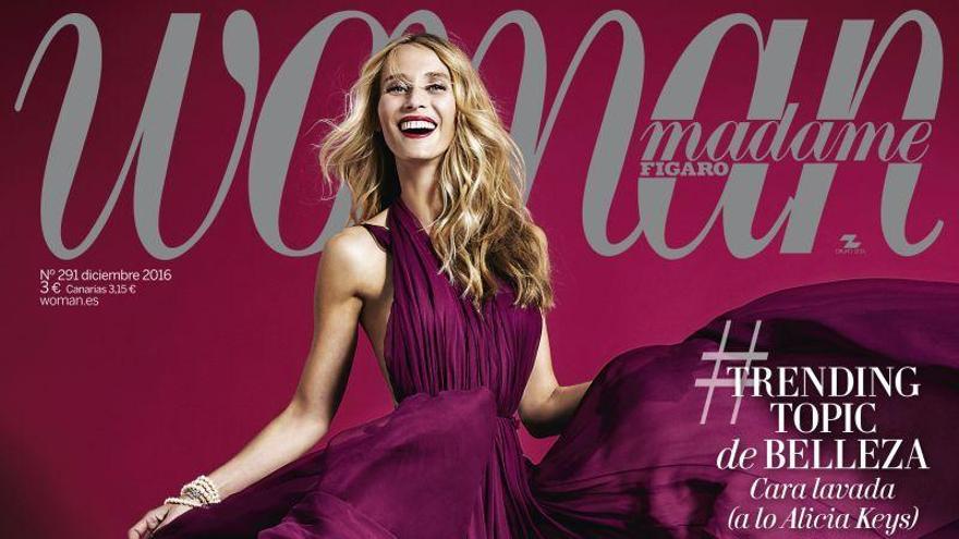 La top model Vanesa Lorenzo, en la portada de la revista Woman MF