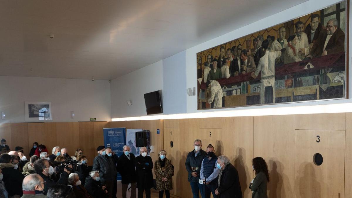 La entrada del Ramos, durante el acto de presentación del cuadro. |