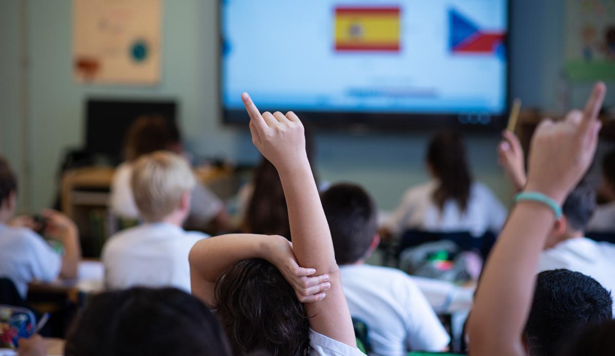 Un aula canaria.