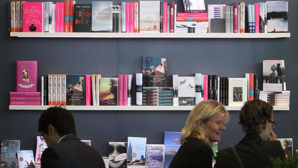 Un estand en la Feria del Libro de Fráncfort