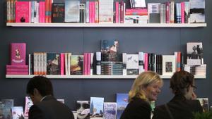 Un estand en la Feria del Libro de Fráncfort, en una imagen de archivo.