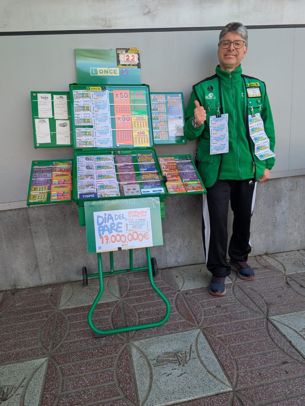El venedor de Santa Cristina d'Aro que ha venut el cupó premiat.