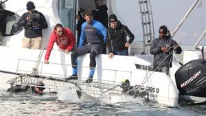 Michael Phelps, a punto de saltar al agua para el programa de Discovery en Español.