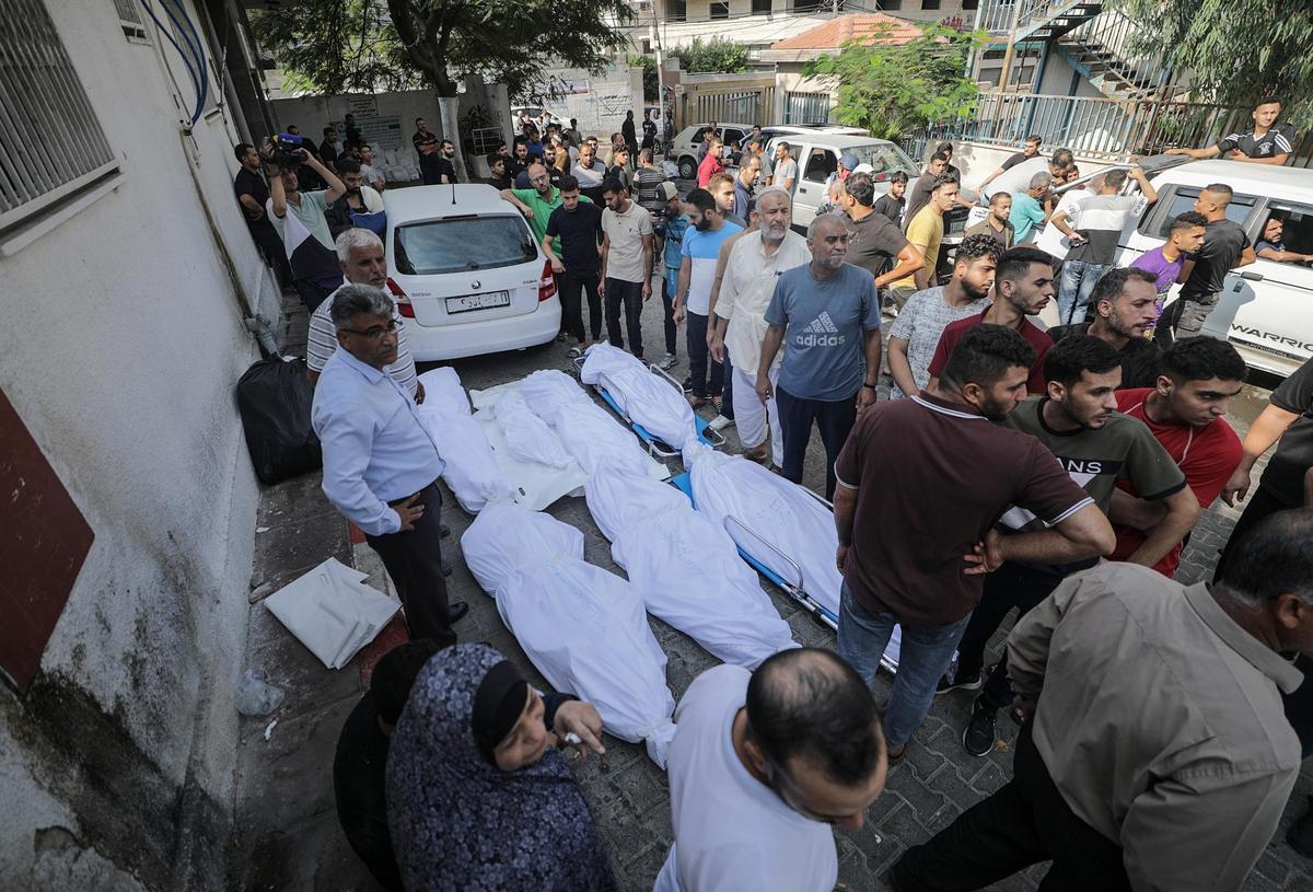 Drama en el hospital Al-Shefa de Gaza: se acumulan los cadáveres de palestinos