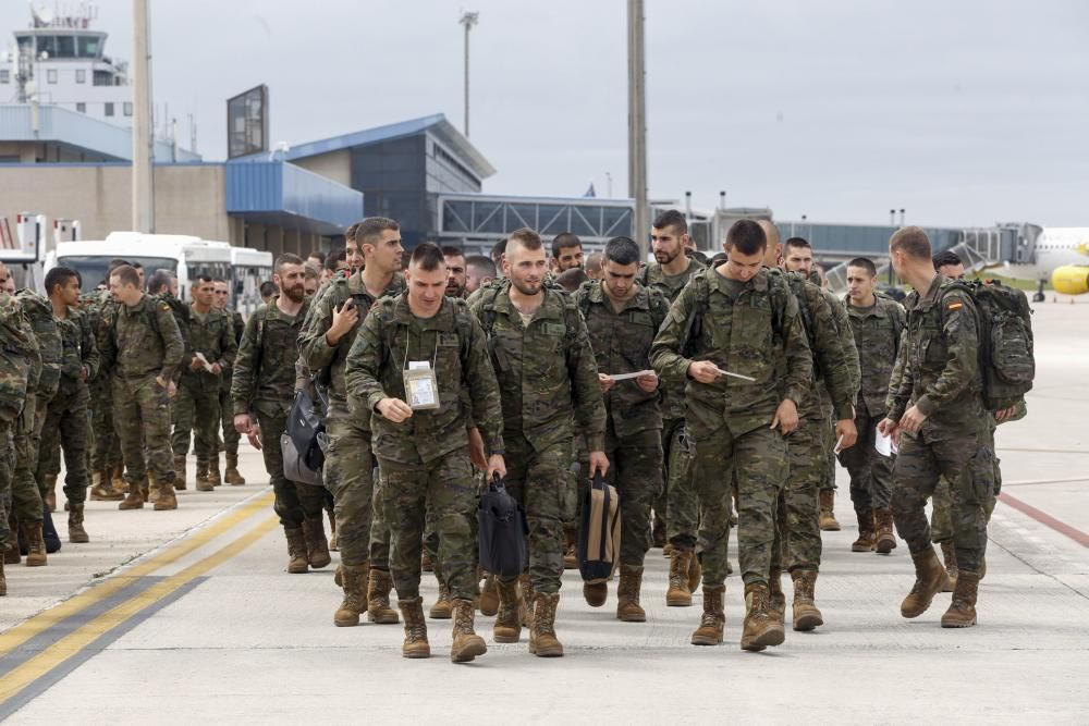 Salida de militares asturianos para Polonia