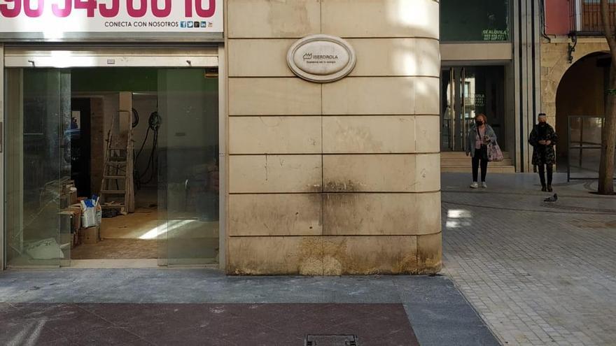 Un local en obras en la calle Corredora de Elche