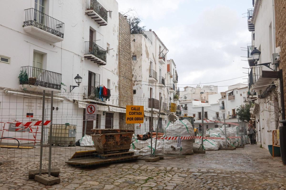 Galería de imágenes de las obras en el casco histórico de Ibiza Galería de imágenes de las obras en el casco histórico de Ibiza