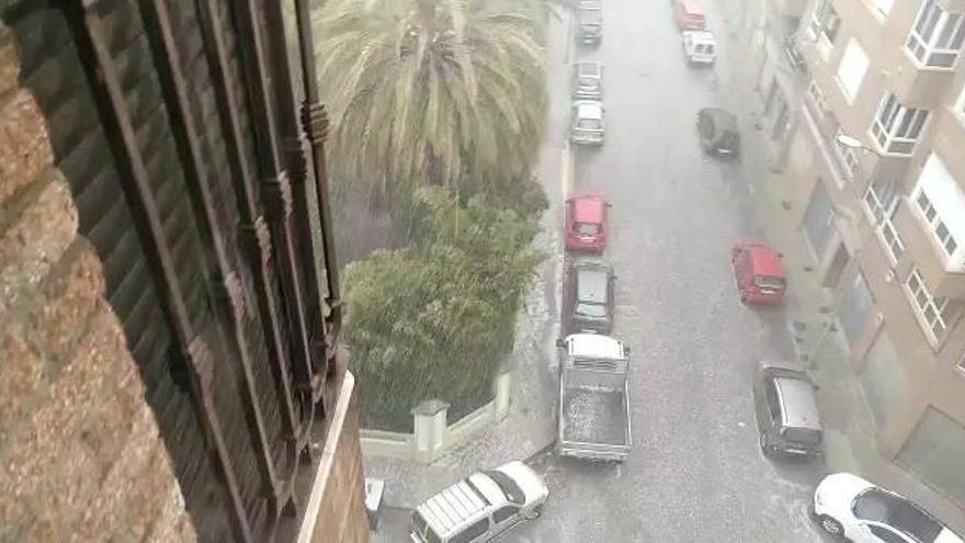 Así ha granizao hoy en Vila-real y Castelló