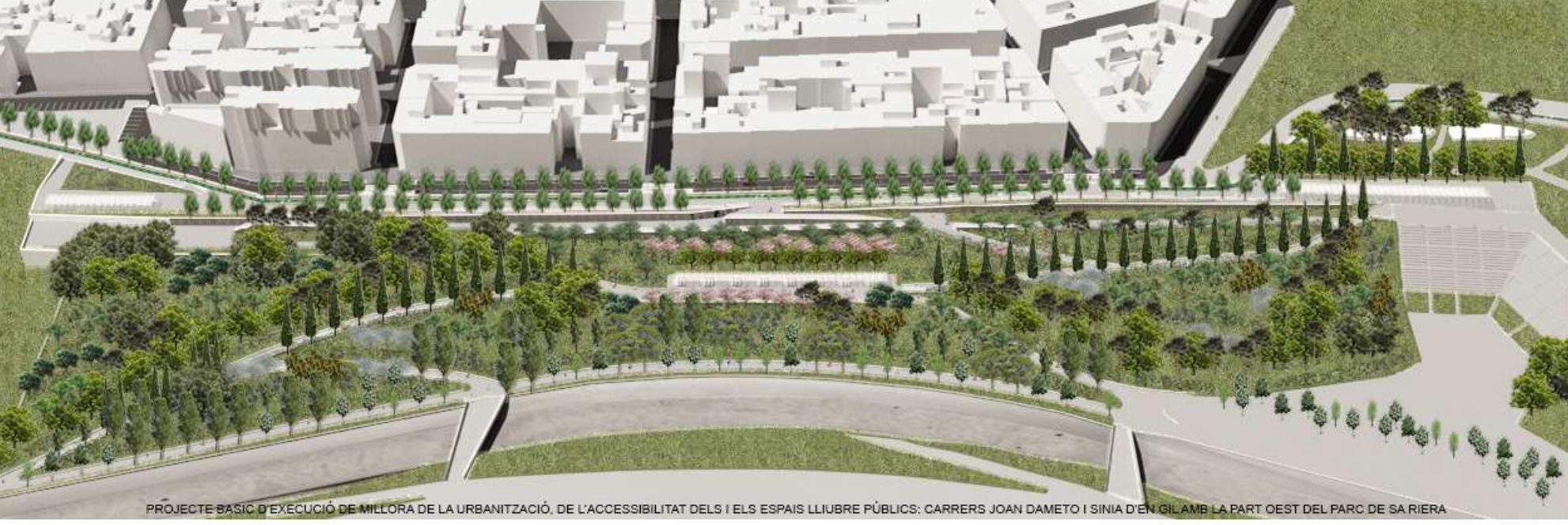 Imagen virtual de la zona del Parc de la Riera en la que se va a actuar.