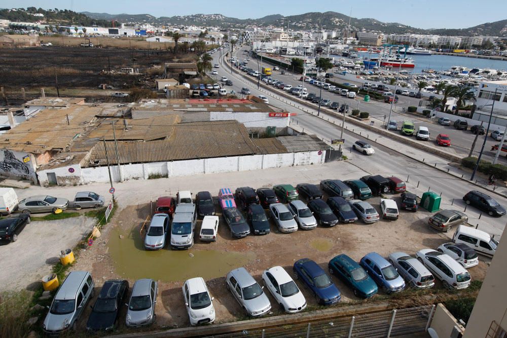 El día después del incendio en ses Feixes